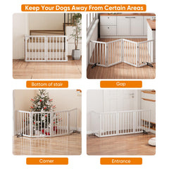 Mino Kesper indoor dog gate blocks rooms and stairs while remaining stylish in any home.