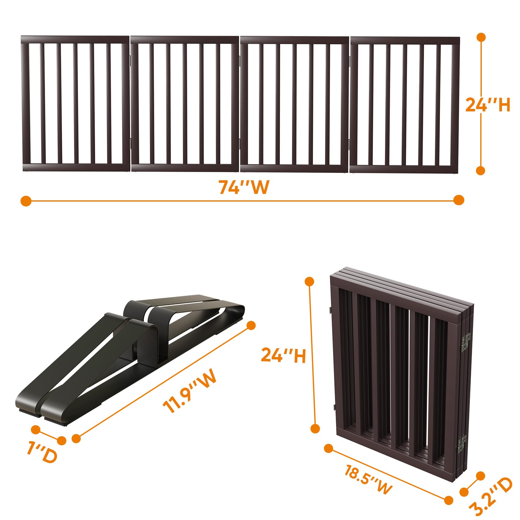 Mino Kesper no-installation gate provides flexible room division without wall damage.
