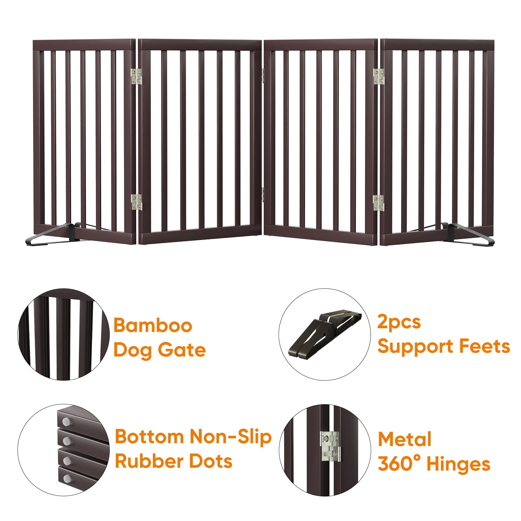 Mino Kesper bamboo surface with non-slip feet offers stable indoor use.