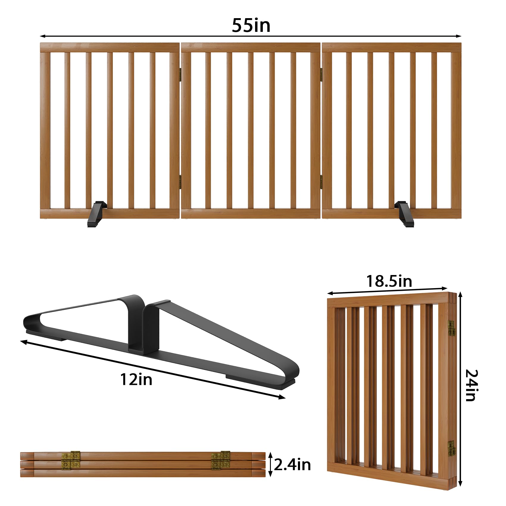 Mino Kesper room-divider gate creates zones without wall drilling.