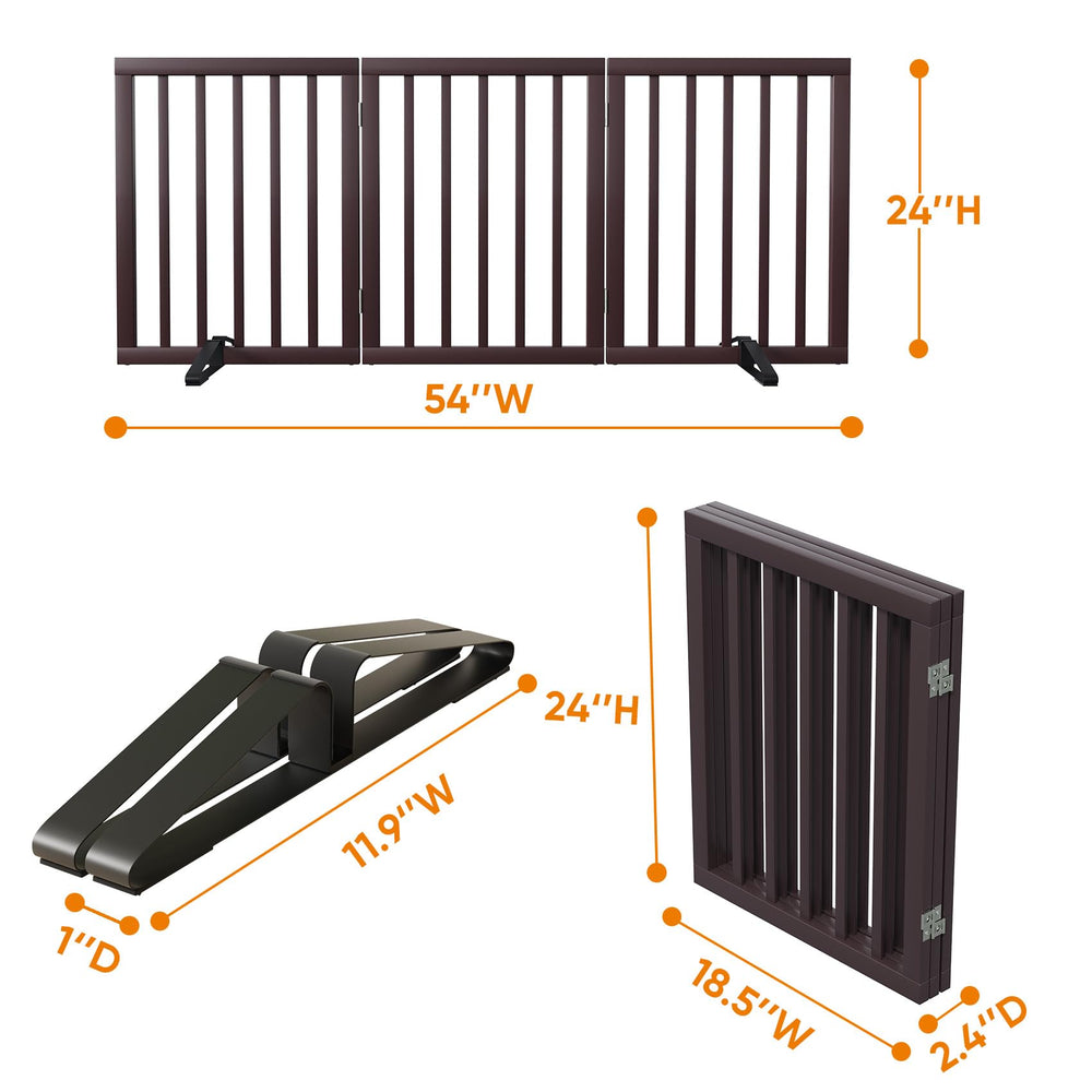 Mino Kesper wide gate in living room, convenient freestanding setup.