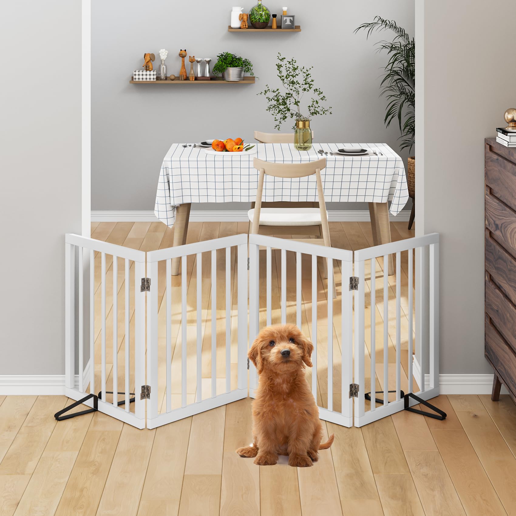 Mino Kesper wooden gate folding system showcases compact storage and versatile space saving.