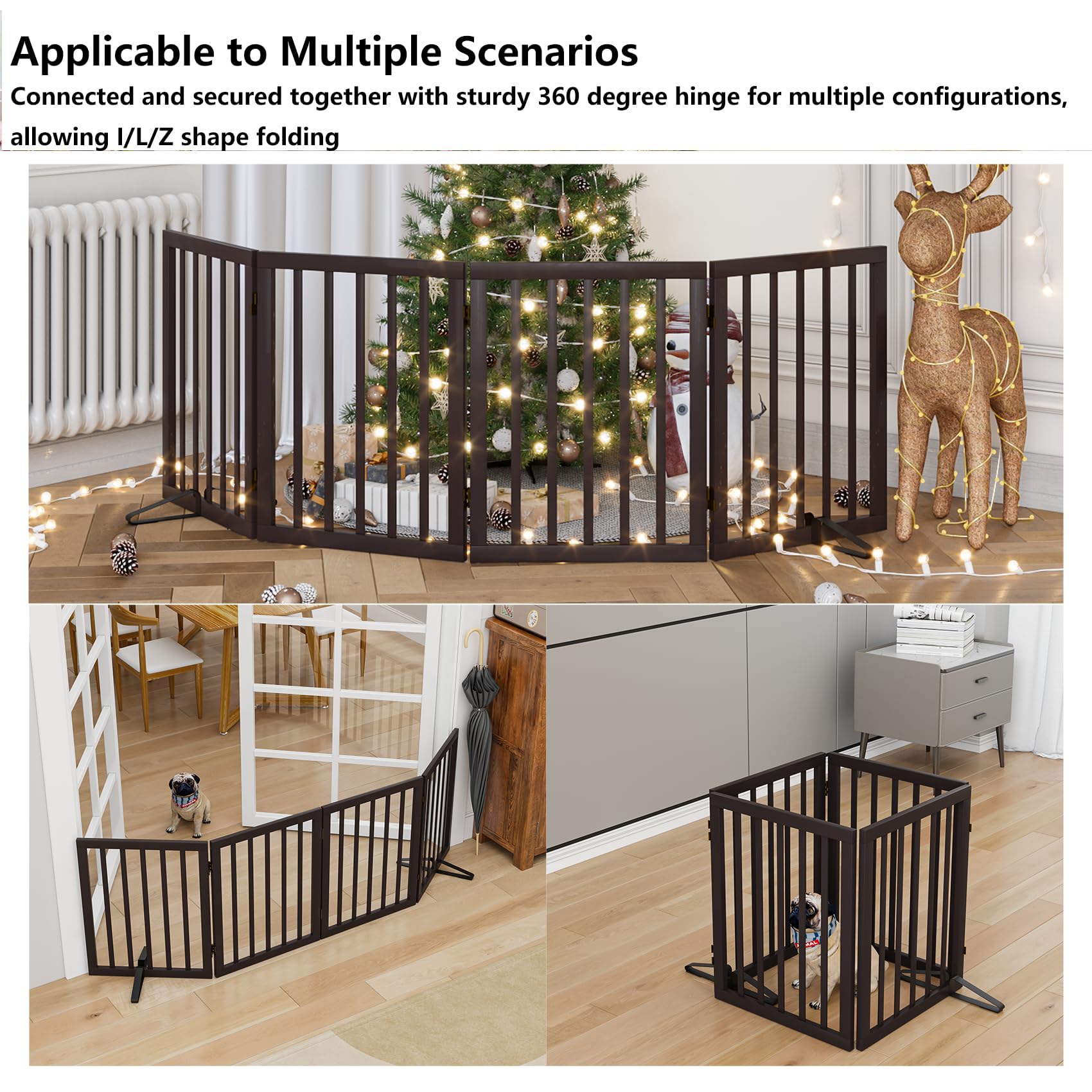 Mino Kesper freestanding gate remains stable in busy homes with doors open