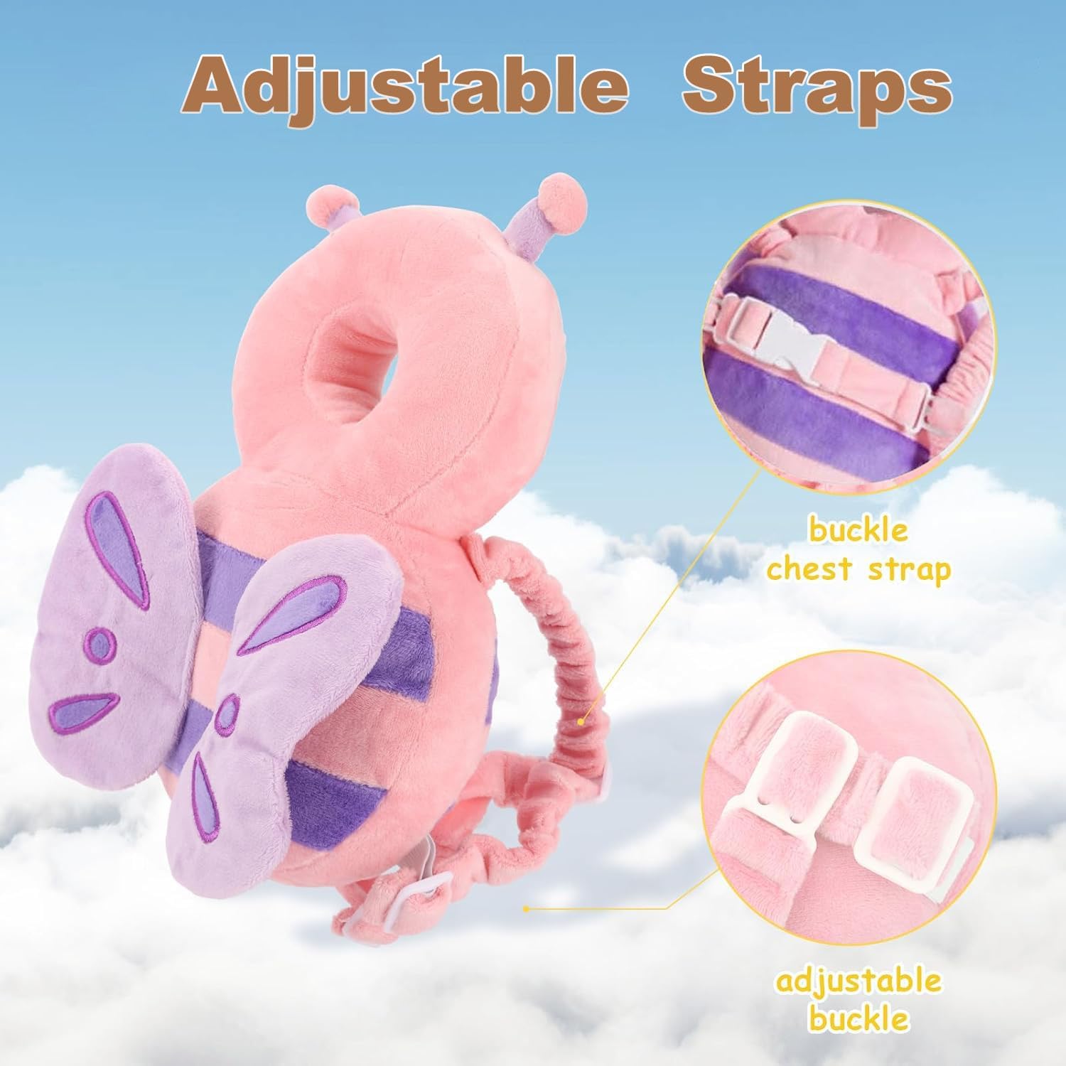 MINOCHI knee pads for babies closeup, cushioned crawling protection.