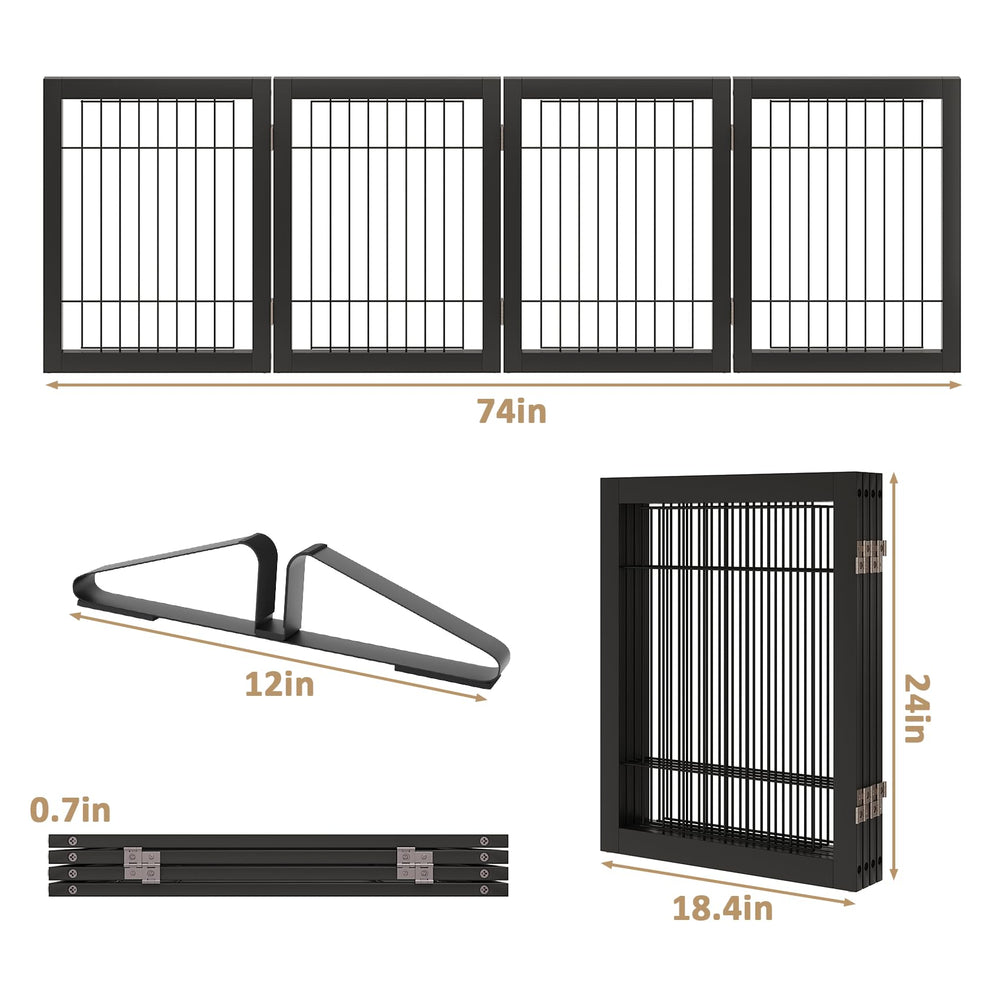 Mino Kesper dog gate free-standing kitchen-use fits corners and entryways.