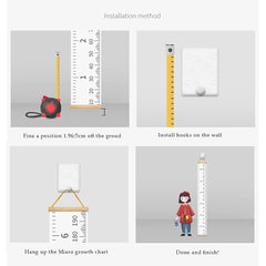 MinoMia growth chart canvas shows colorful cloud art for playful nursery decor.