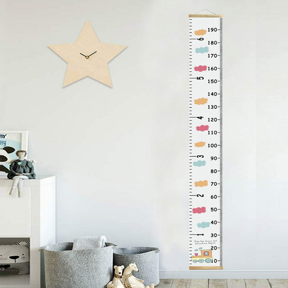 MinoMia dual-scale ruler displays height from 0.2 ft to 6.5 ft.