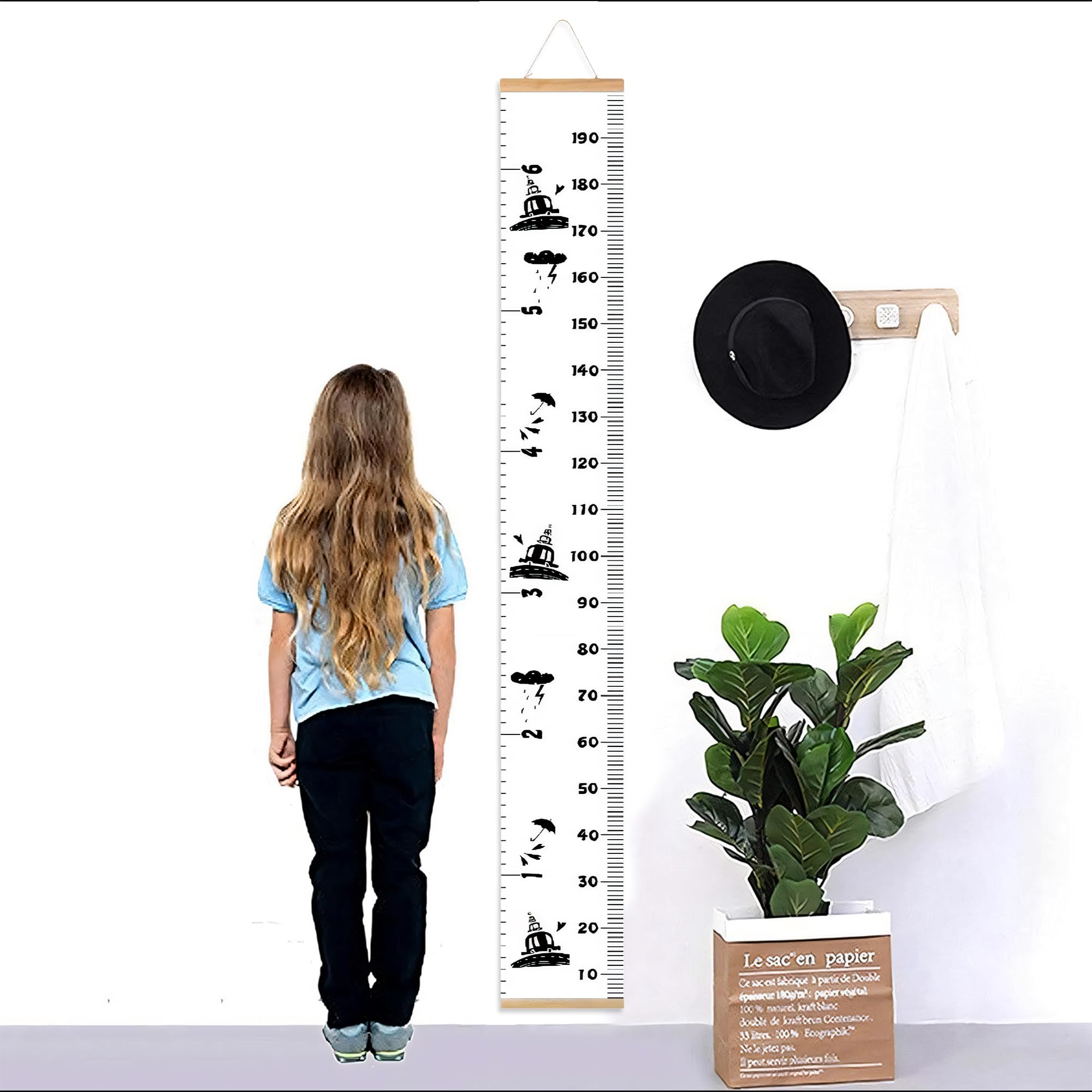 MinoMia growth chart easy to hang for quick setup in any room.