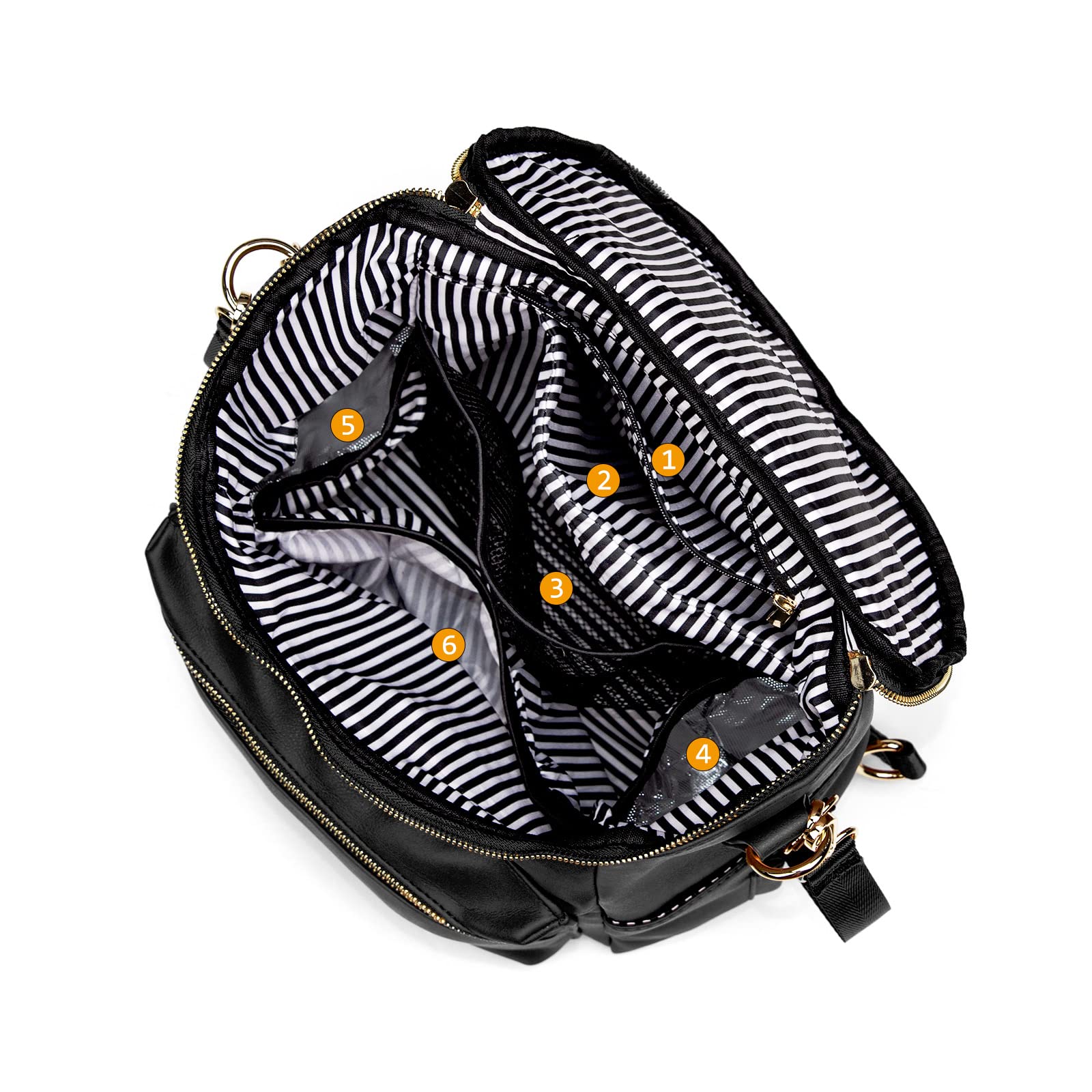 Minsong diaper bag backpack with detachable shoulder strap for versatile carrying.