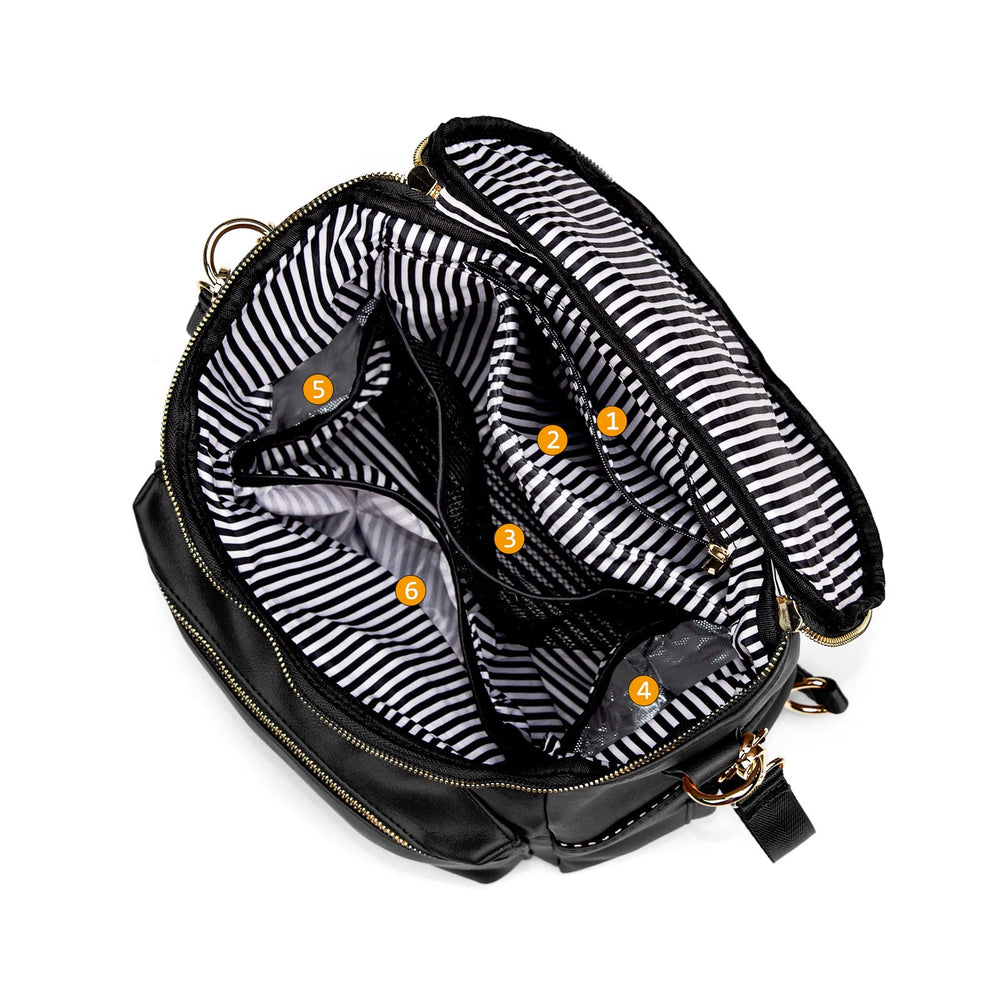 Minsong diaper bag backpack with detachable shoulder strap for versatile carrying.