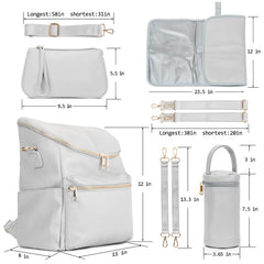 Minsong diaper bag backpack insulated-bottle-bag keeps bottles warm or cool during outings.