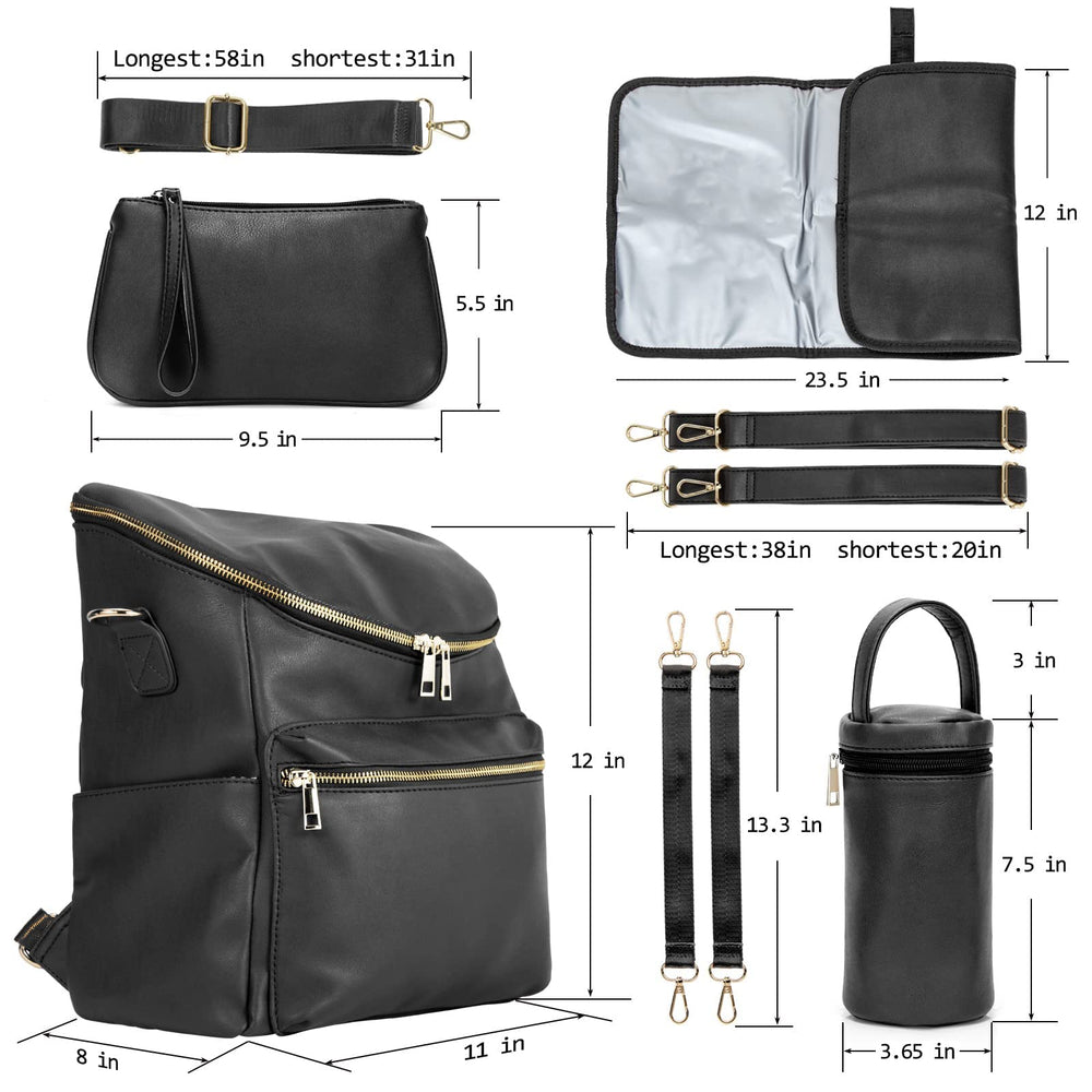 Minsong diaper bag backpack with organizer pockets for quick access.