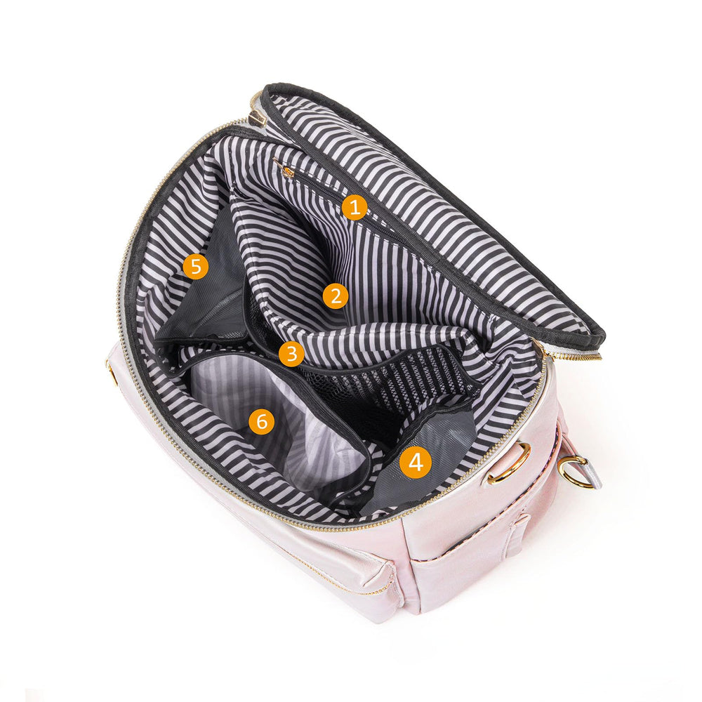 Minsong diaper bag backpack stroller straps provide hands-free support during outings