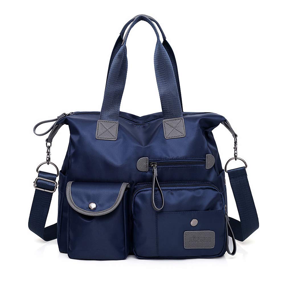 MINTEGRA nylon tote bag front view with organized pockets for daily carry.