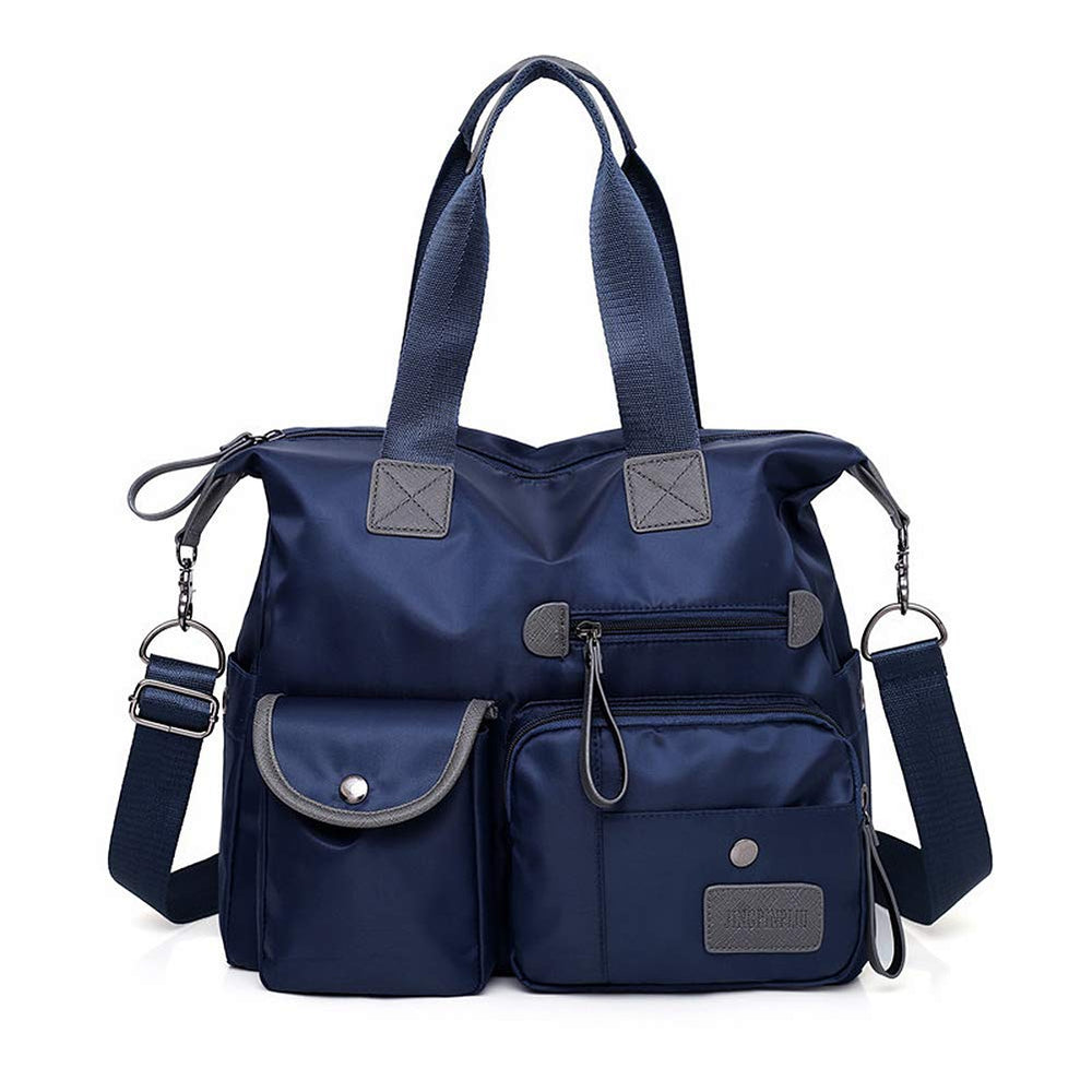 MINTEGRA nylon tote bag front view with organized pockets for daily carry.