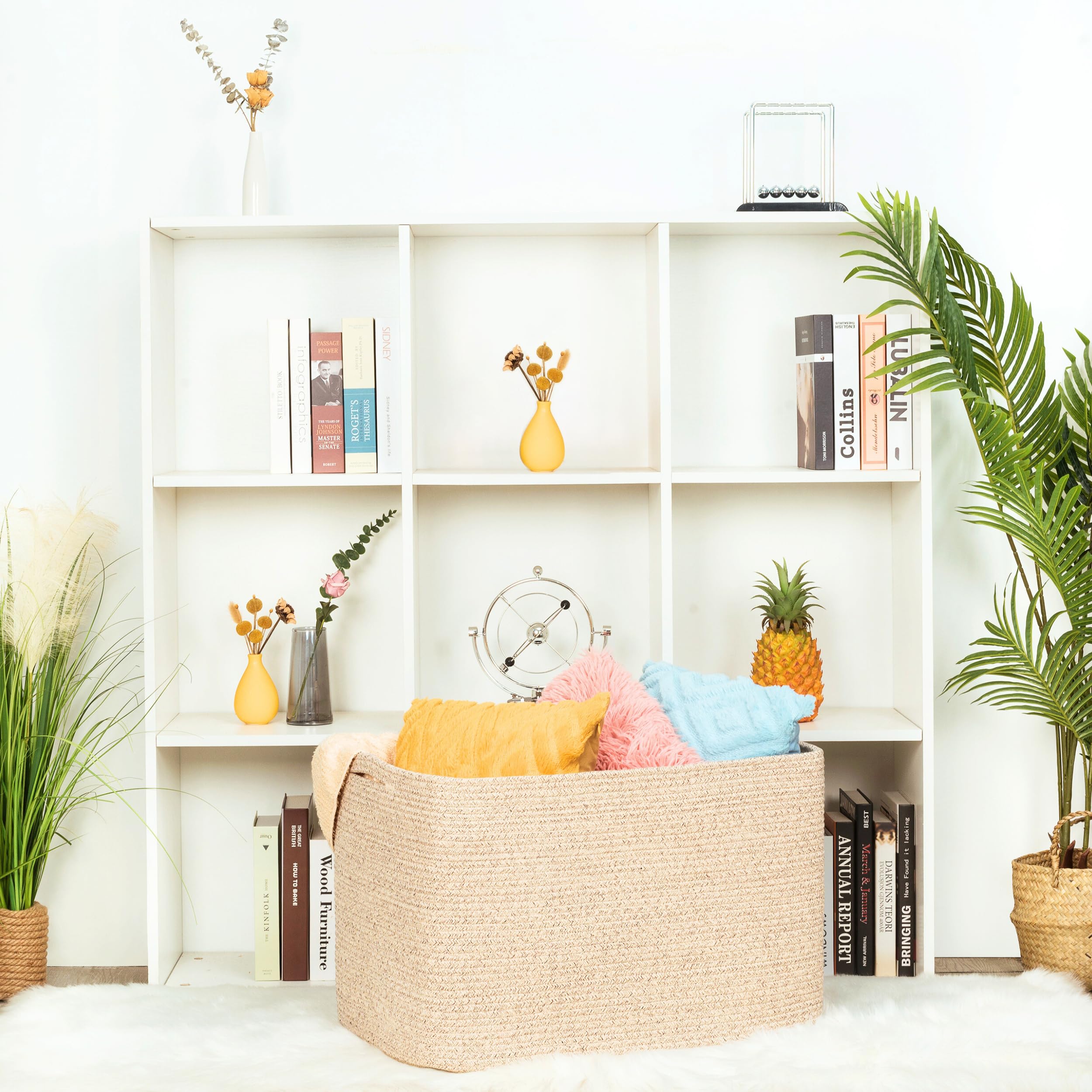 MINTWOOD Design rope basket folds for compact storage when not in use.