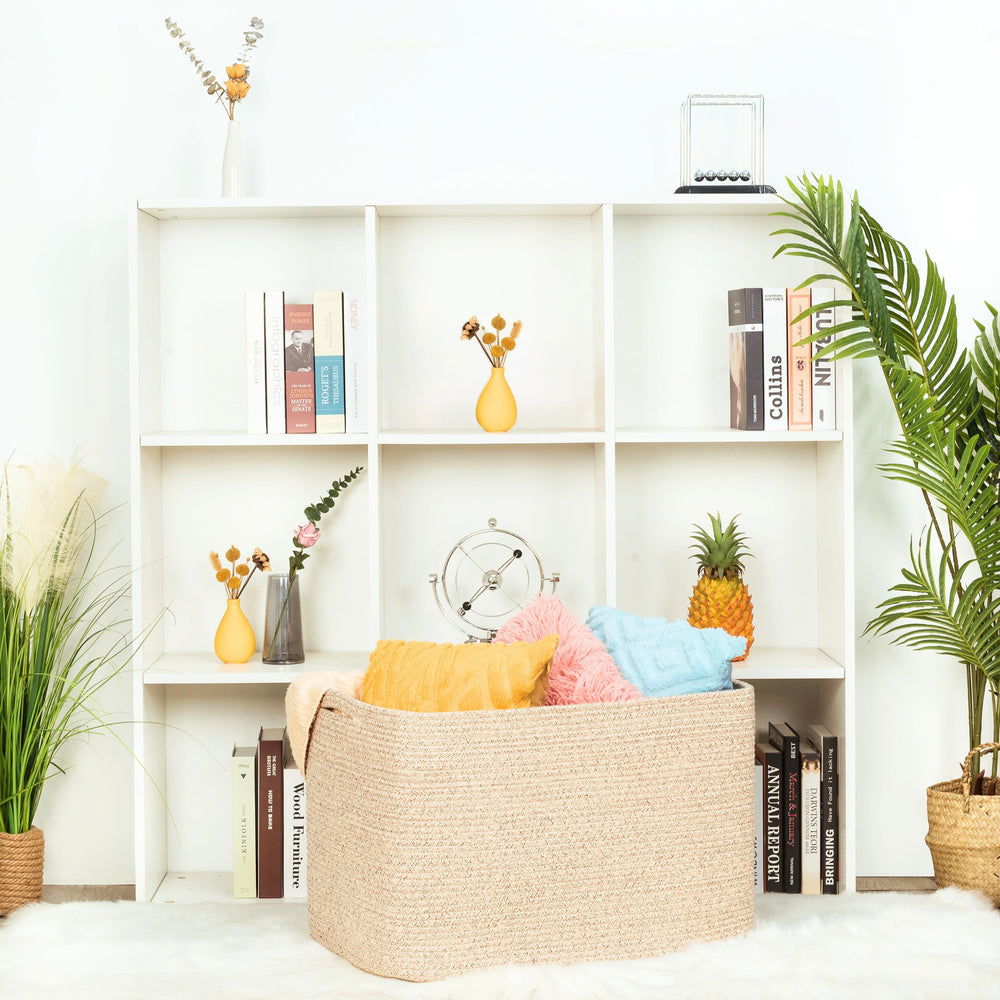 MINTWOOD Design rope basket folds for compact storage when not in use.