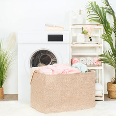 MINTWOOD Design rectangle basket ideal for towel storage in bathrooms.