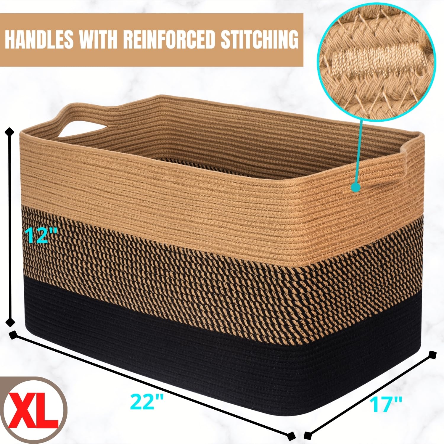 MINTWOOD Design blanket basket in entryway holds shoes or toys