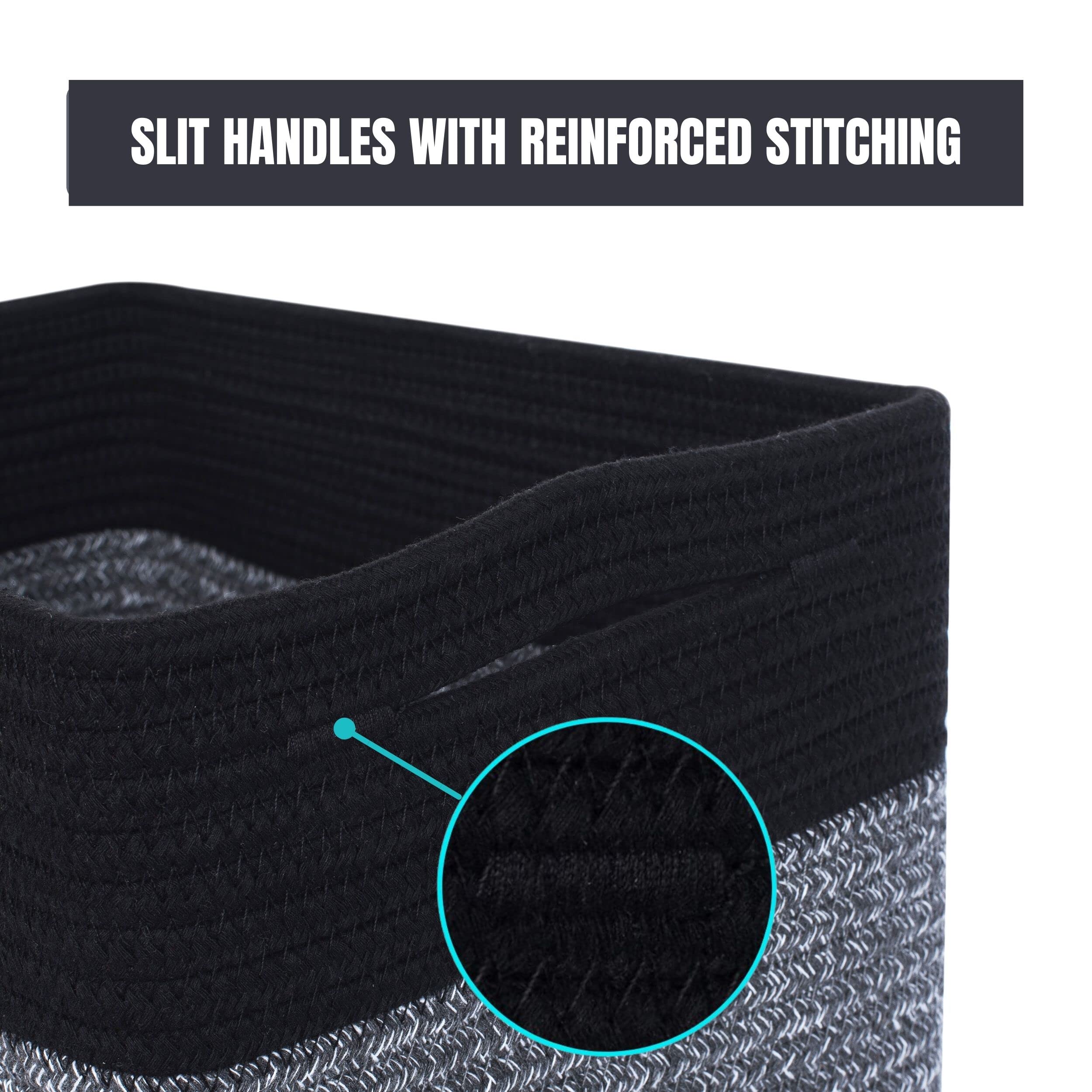 MINTWOOD Design 3-Pack Baskets with soft edges for safe handling.