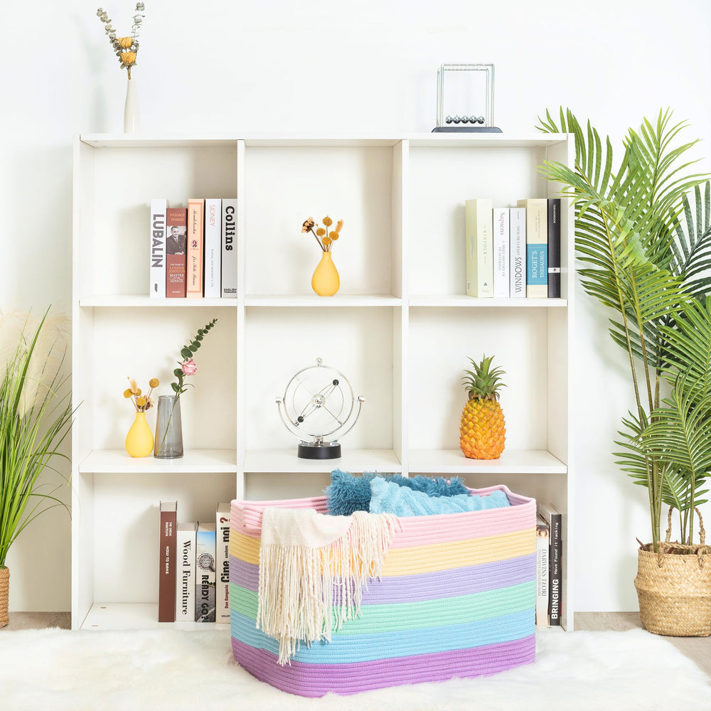 MINTWOOD Design closeup of cotton rope texture emphasizes durable, soft-touch organization.