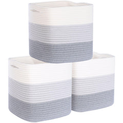 MINTWOOD Design cube bin 11x11 folded corner demonstrates sturdy, organized shelf storage.