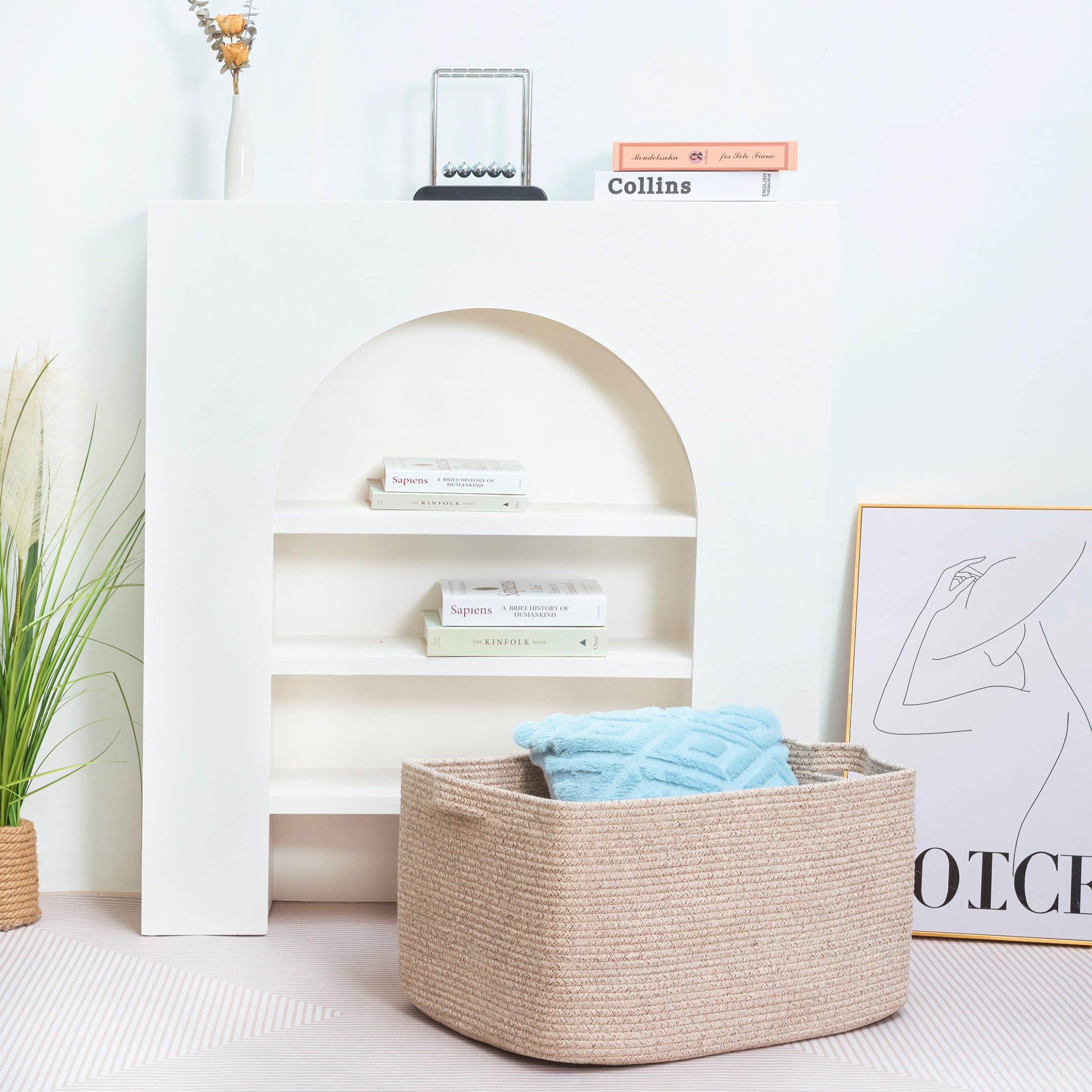 MINTWOOD Design shoe storage bin keeps entryways organized and tidy.