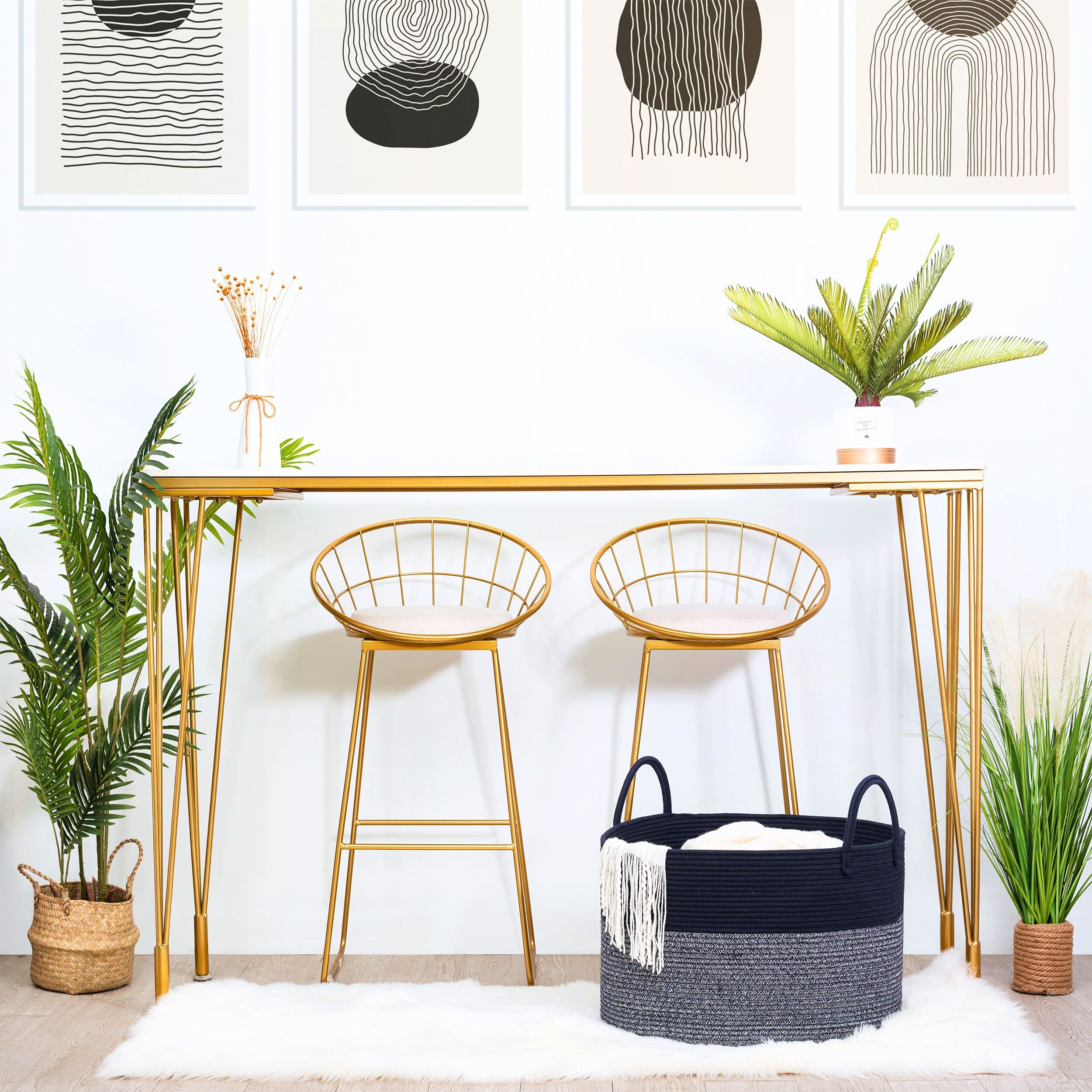 MINTWOOD Design extra-large basket navy blue in laundry setup organizes clothing neatly