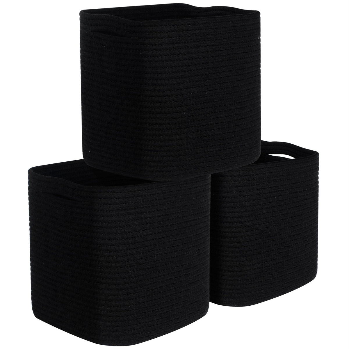 MINTWOOD Design 3-Pack cube bins folded flat for easy storage and quick reshaping