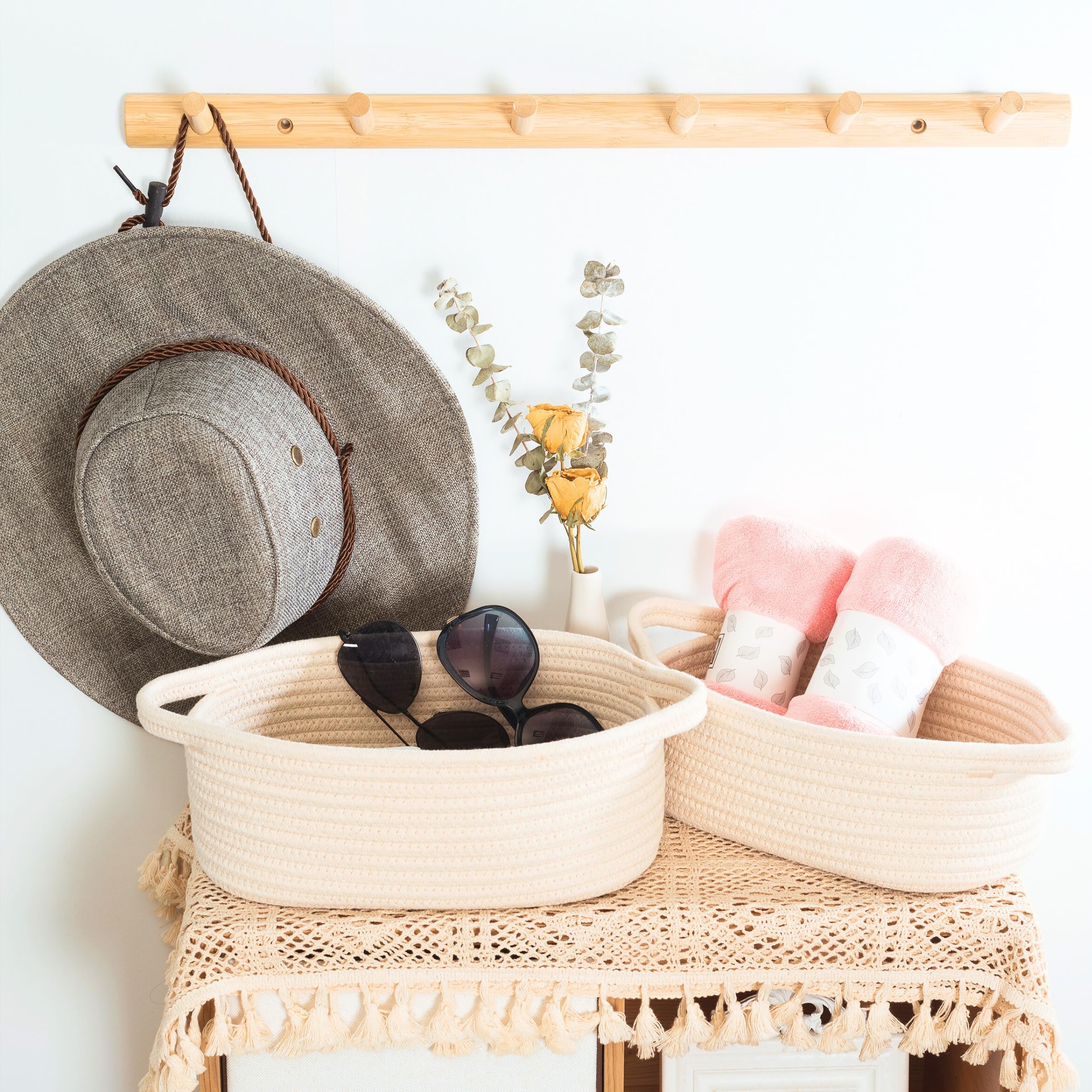 MINTWOOD Design natural beige tone complements boho and modern interiors.
