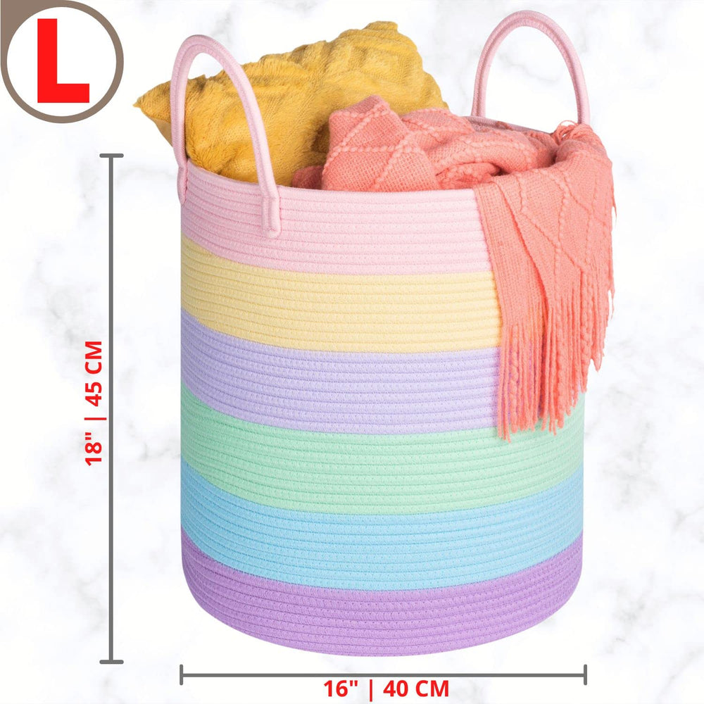 MINTWOOD Design tall laundry hamper in living room setting for clutter control.