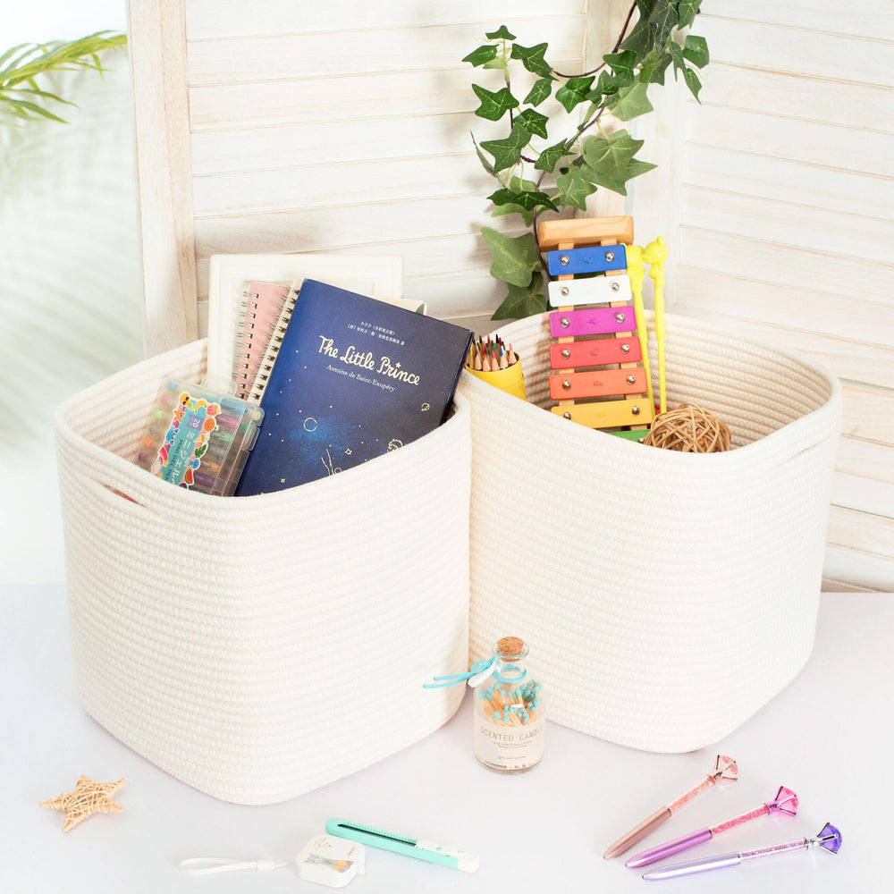 MINTWOOD Design shelf display bedroom using cube bin for tidy decor