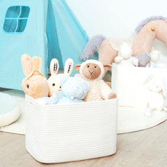 MINTWOOD Design storage basket collapsible demo showing easy storage when not in use