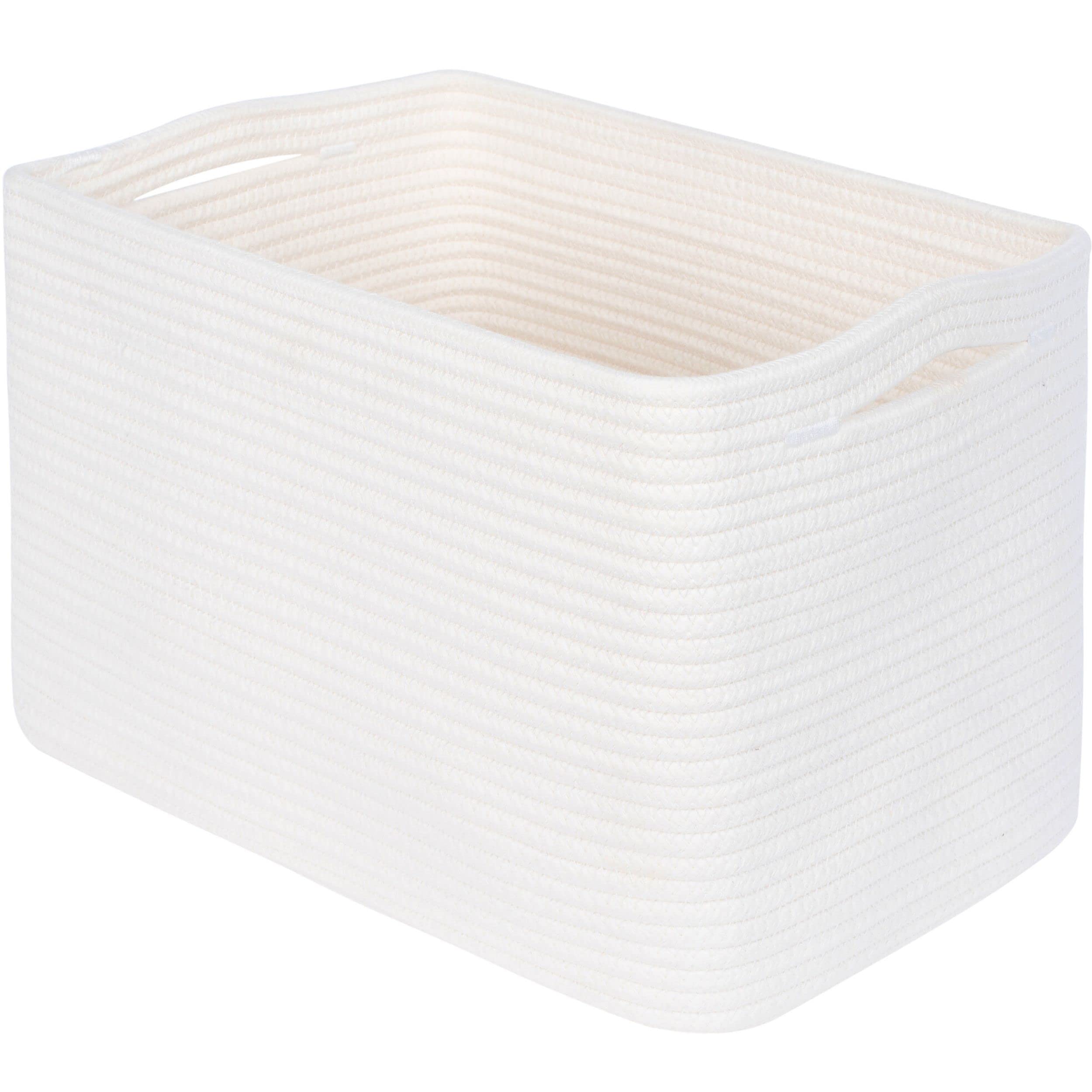 MINTWOOD Design storage basket on shelf in creamy white for organized, accessible storage