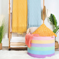 MINTWOOD Design XXXXLarge basket folded for collapsible storage and travel convenience