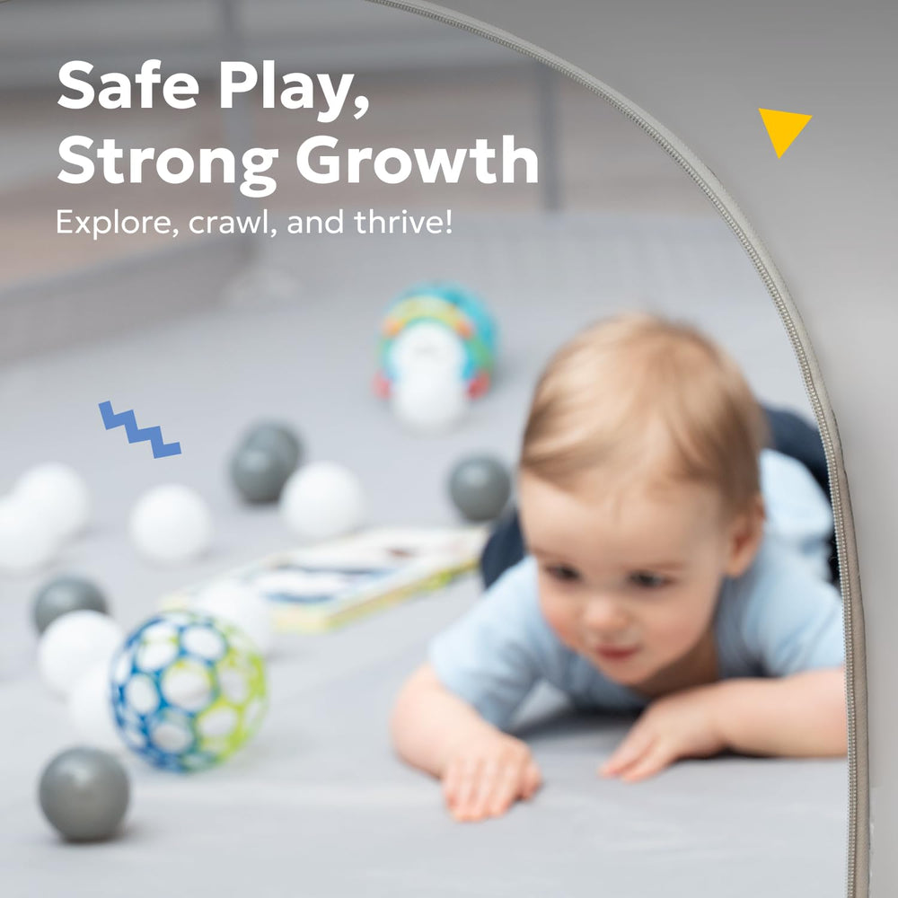 MioTetto Baby Playpen foam-tubes close-up highlights soft, safe edges for tiny fingers.