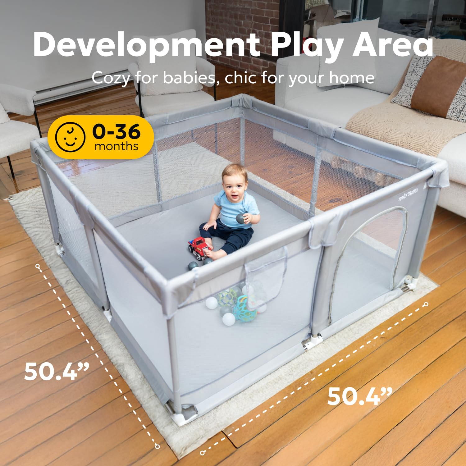 MioTetto Baby Playpen travel bag enables compact storage and easy transport.