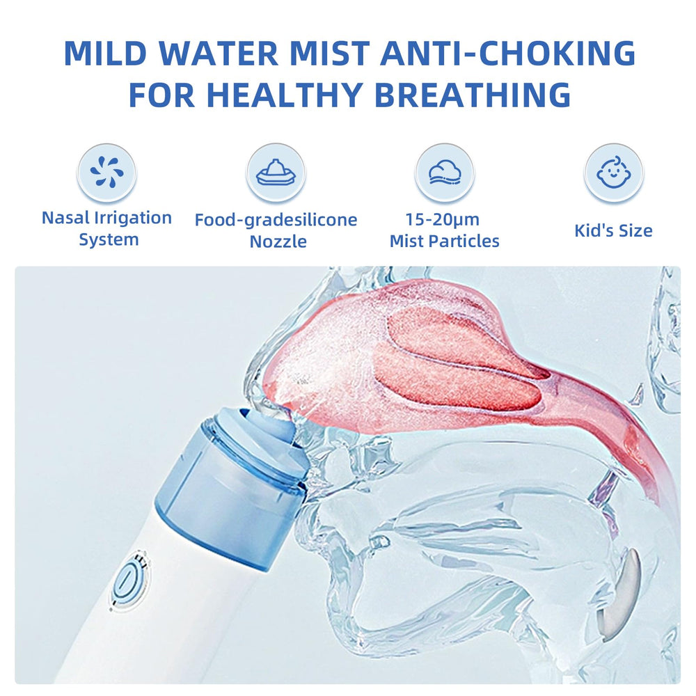 MIORIT nasal spray irrigator side panel showing ergonomic controls for easy operation