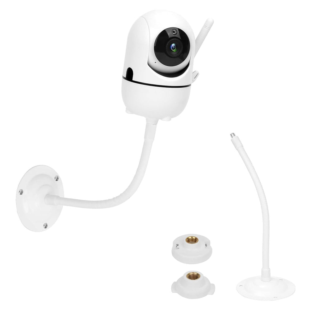 Mippko baby monitor wall mount assembly shows sturdy base and metal arm for secure placement.