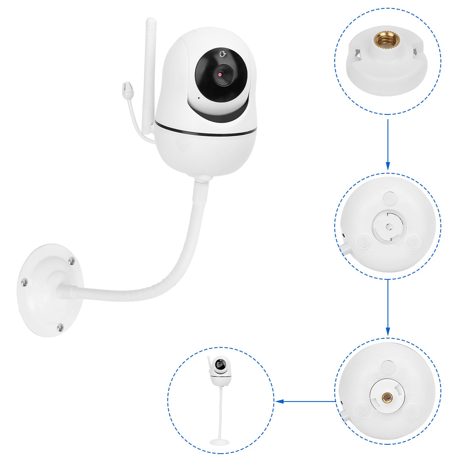 Mippko easy install process image showing three hole mounting pattern.