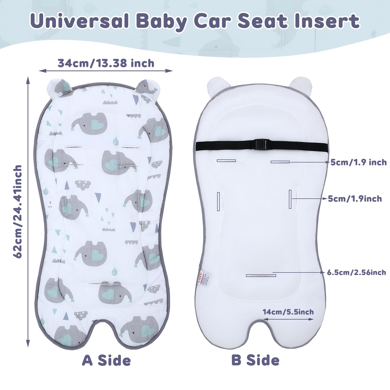 Miracle Baby carriage cushion front cotton fabric for soft year-round comfort