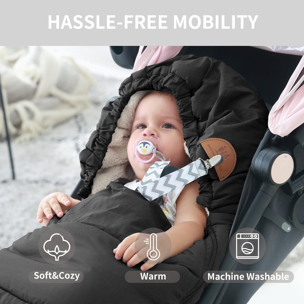 Miracle Baby bunting bag machine-washable maintains softness after repeated washes.