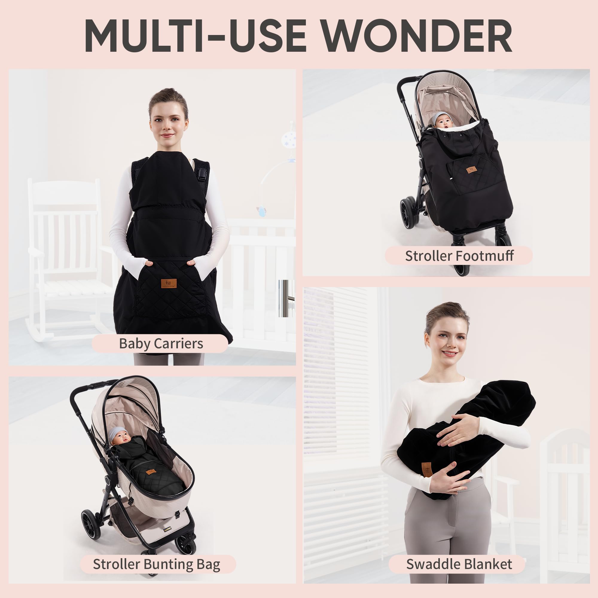 Miracle Baby carrier cover supports both facing-in and facing-out positions with secure fit.