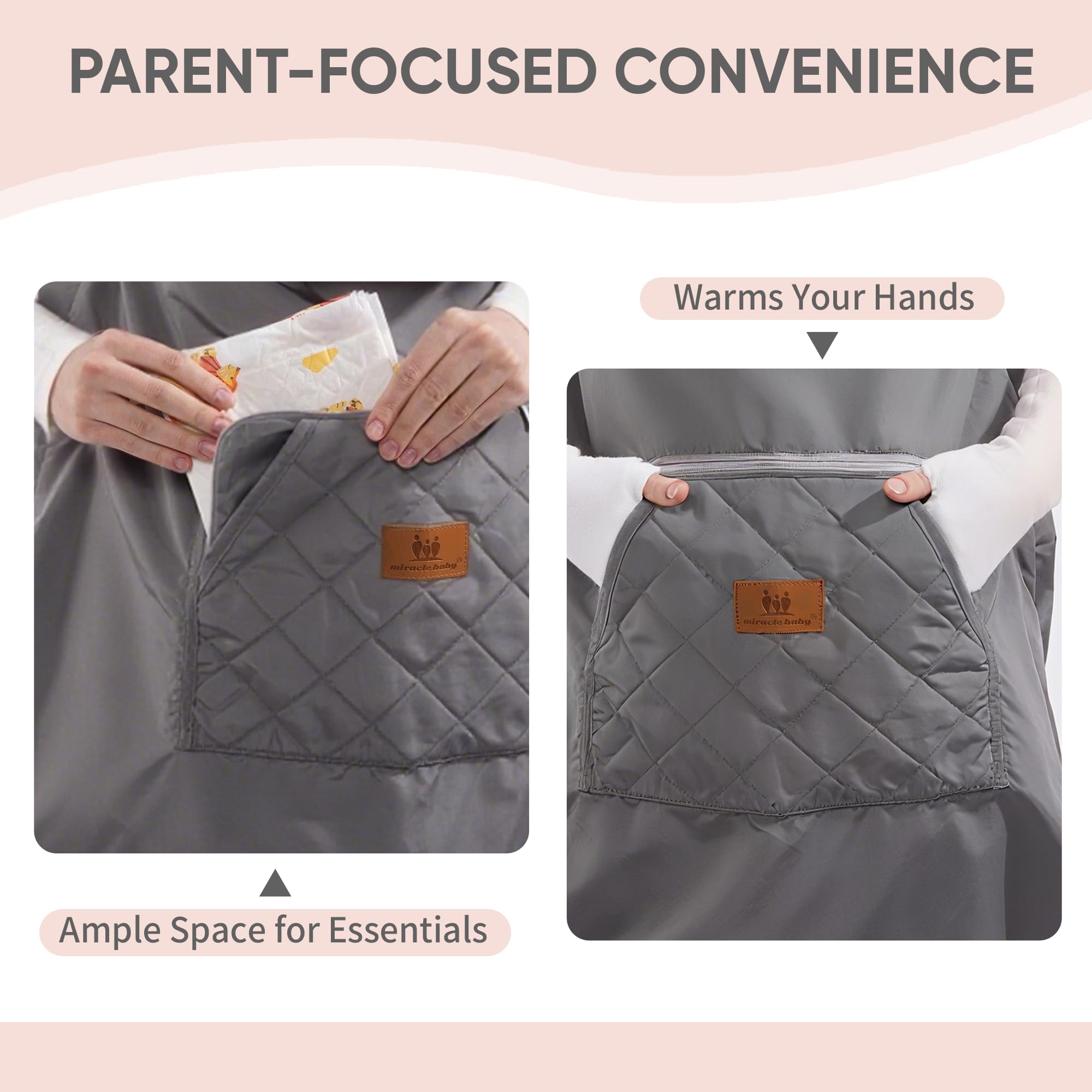 Miracle Baby Carrier Cover detachable inner liner shown for easy cleaning and reuse