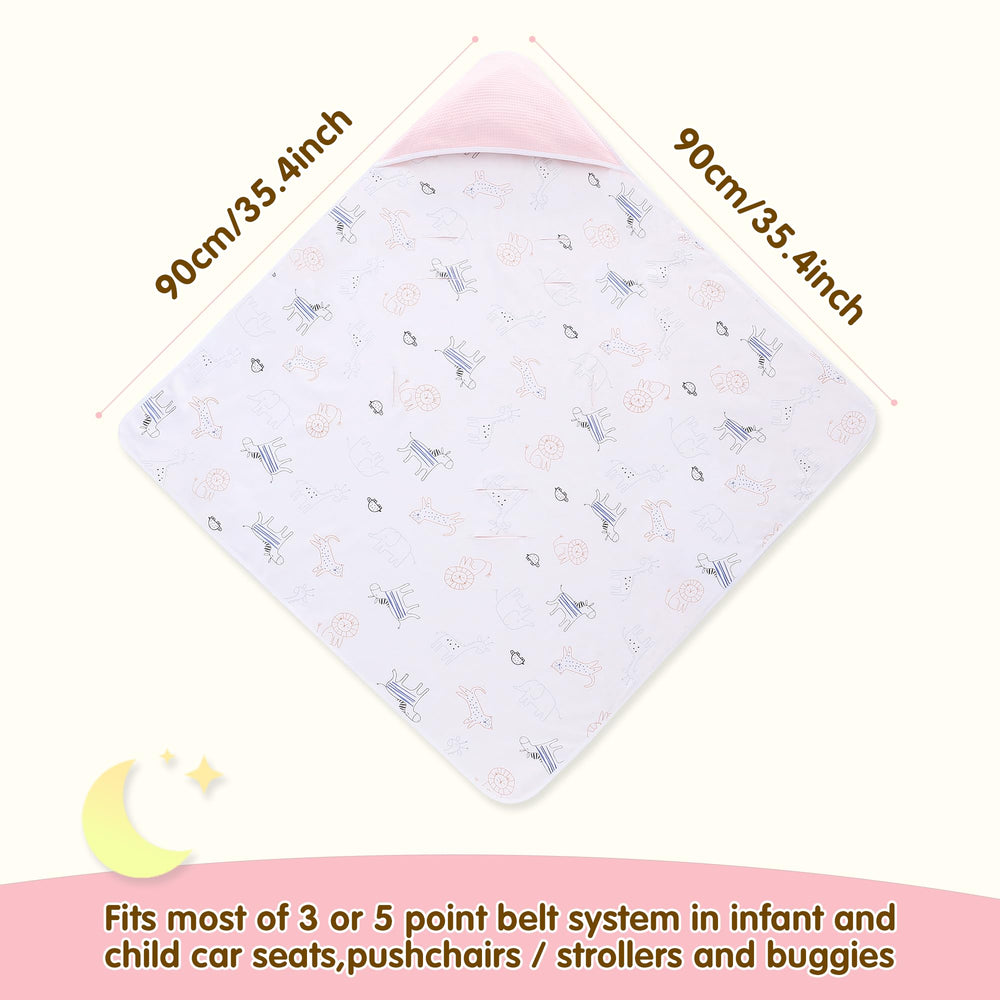 Miracle Baby 35.4x35.4 size fits most carriers for chilly days.