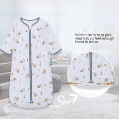Miracle Baby long sleeve sleep sack shows roomy hem allowing kicking and motion