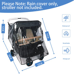 Miracle Baby rain cover ventilation with mesh panels delivers breathable comfort.
