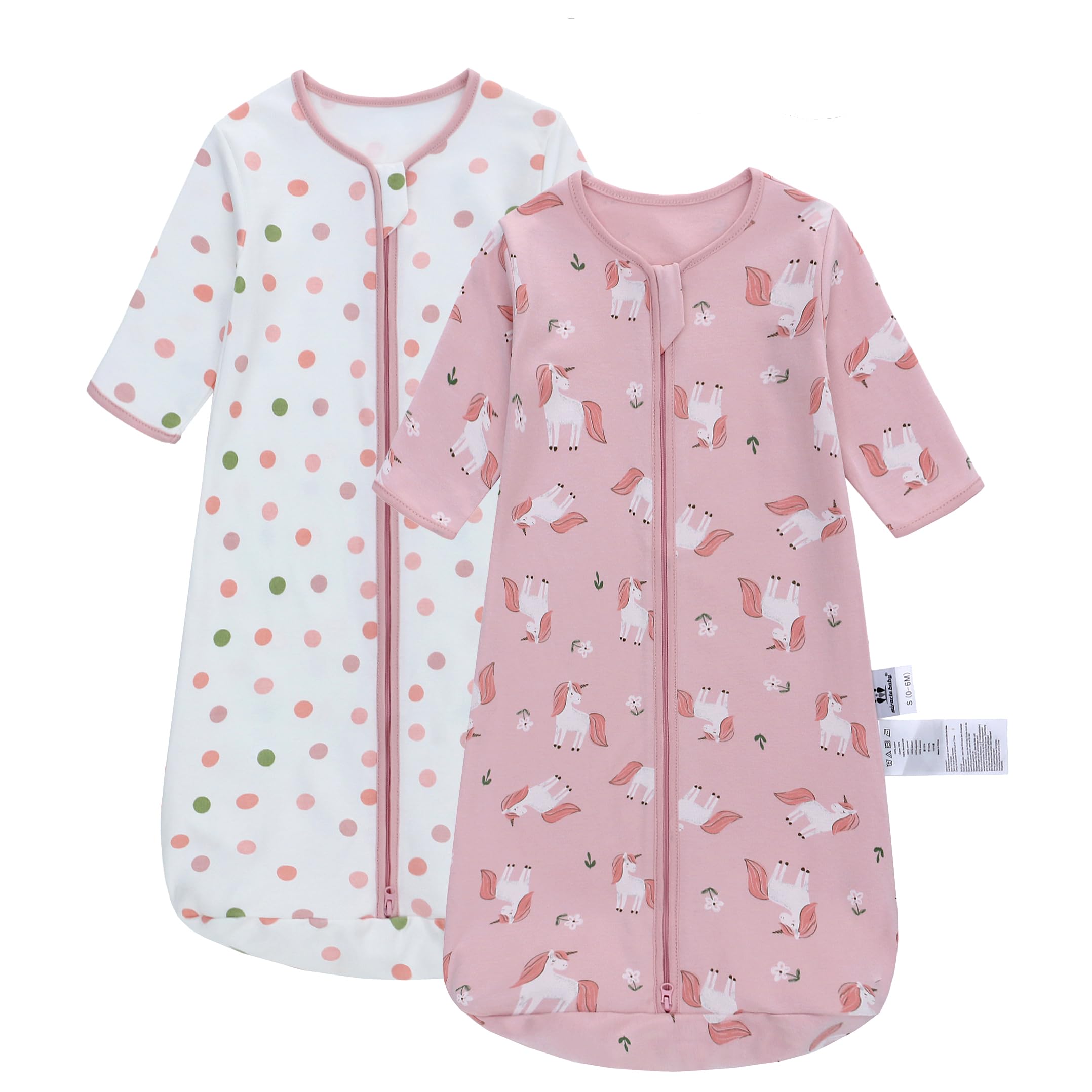 Miracle Baby sleep sack fabric close-up shows soft cotton against baby's skin.