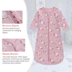Miracle Baby sleep sack two-way zipper enables quick diaper changes.