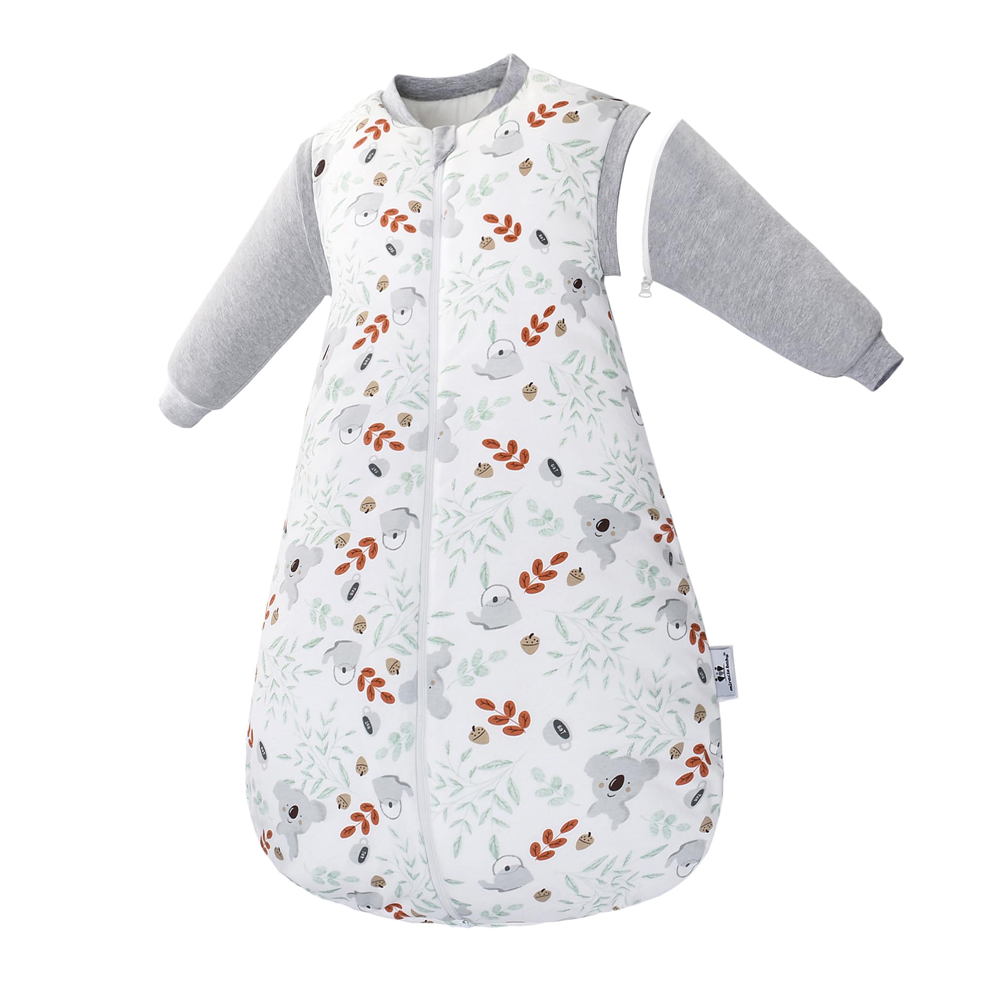 Miracle Baby sleep sack with detachable sleeves showing warm nightwear for baby